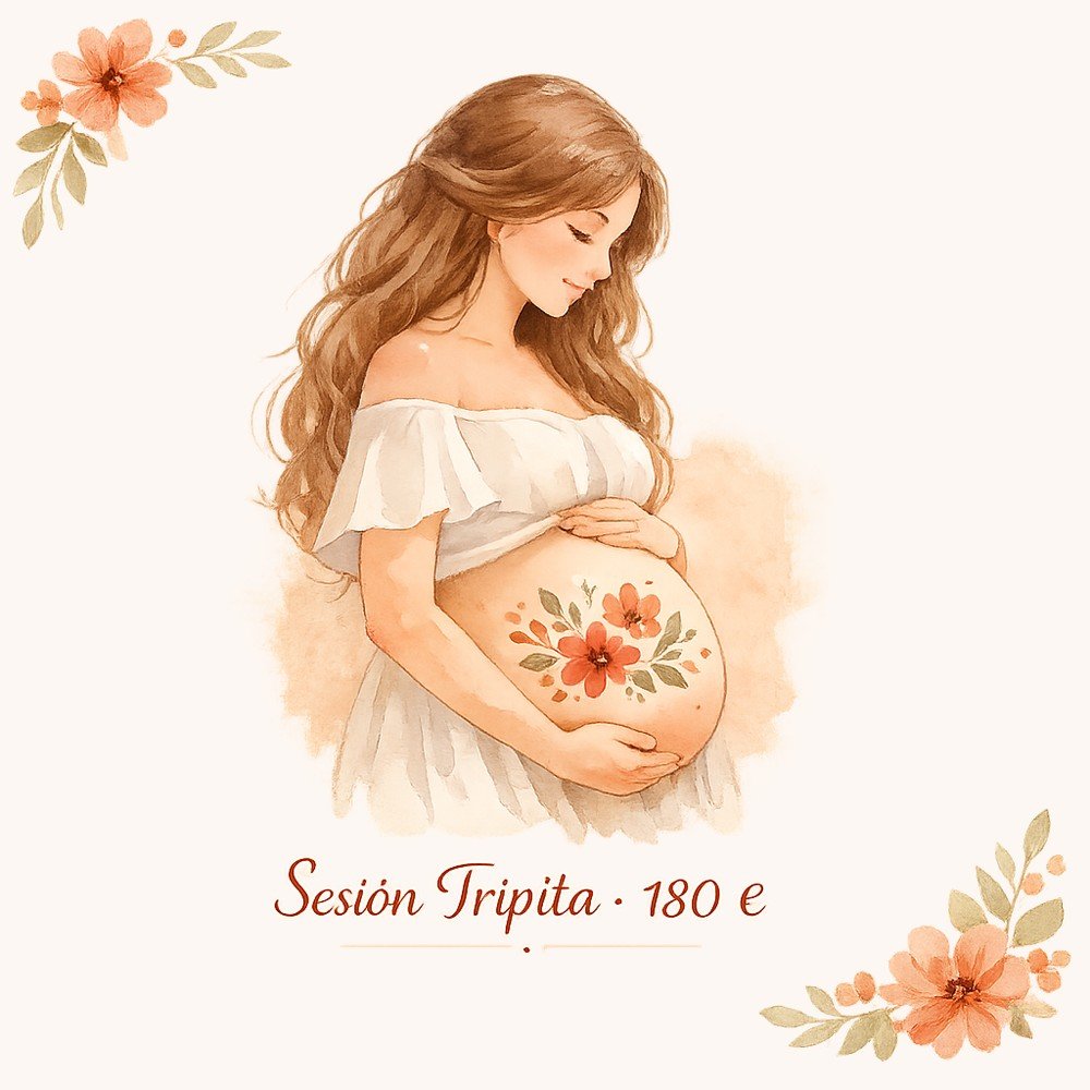 Bodypainting artístico en tripita de embarazada — Pintatripitas Madrid